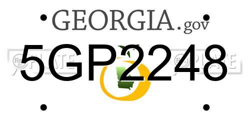 5GP2248 Georgia License Plate