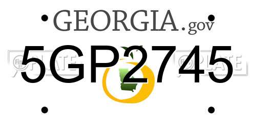 5GP2745 Georgia License Plate