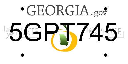5GPT745 Georgia License Plate