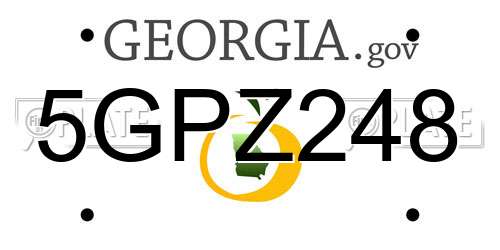 5GPZ248 Georgia License Plate