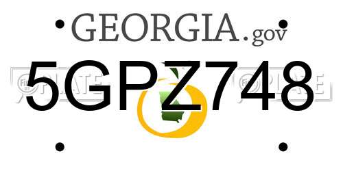 5GPZ748 Georgia License Plate