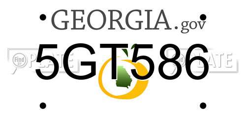 5GT586 Georgia License Plate