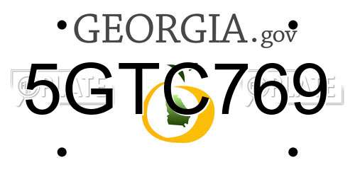 5GTC769 Georgia License Plate