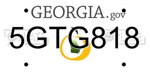 5GTG818 Georgia License Plate