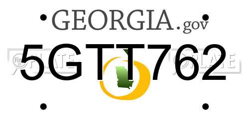 5GTT762 Georgia License Plate