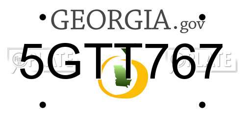 5GTT767 Georgia License Plate