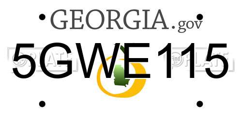 5GWE115 Georgia License Plate