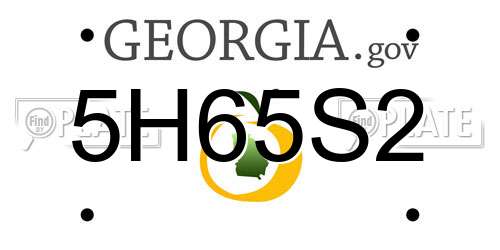 5H65S2 Georgia License Plate