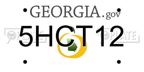 5HCT12 Georgia License Plate