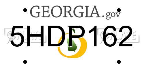 5HDP162 Georgia License Plate