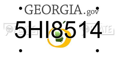 5HI8514 Georgia License Plate