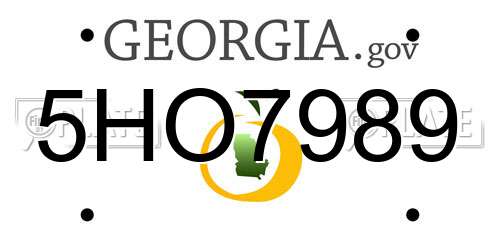 5HO7989 Georgia License Plate