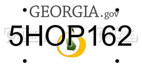 5HOP162 Georgia License Plate