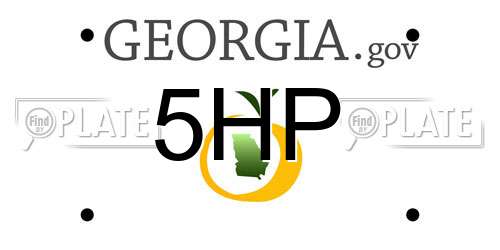 5HP Georgia License Plate