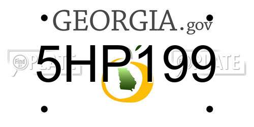 5HP199 Georgia License Plate