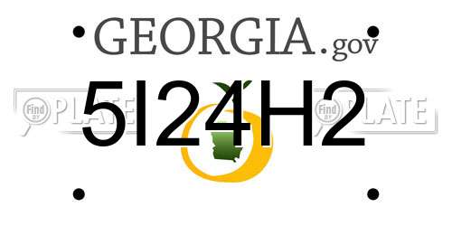 5I24H2 Georgia License Plate