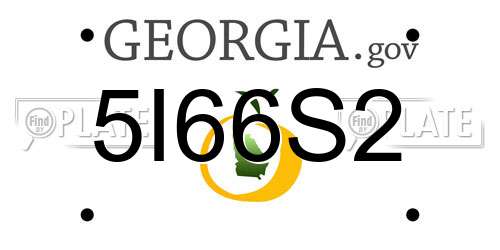 5I66S2 Georgia License Plate