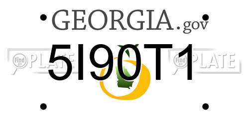 5I90T1 Georgia License Plate