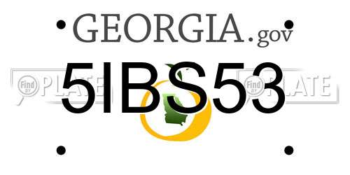 5IBS53 Georgia License Plate