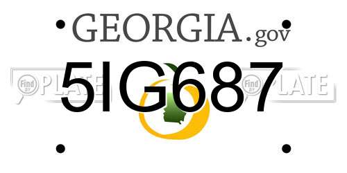 5IG687 Georgia License Plate