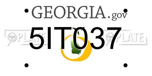 5IT037 Georgia License Plate