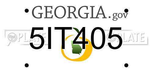 5IT405 Georgia License Plate