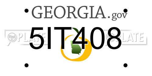 5IT408 Georgia License Plate