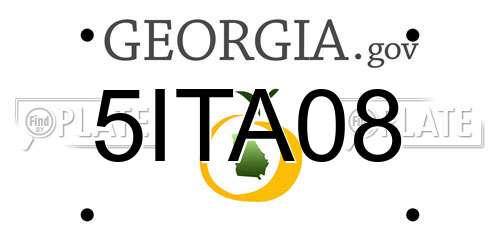 5ITA08 Georgia License Plate
