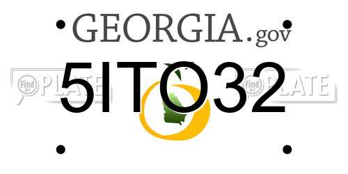 5ITO32 Georgia License Plate