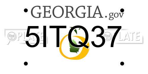 5ITQ37 Georgia License Plate