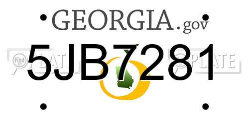 5JB7281 Georgia License Plate