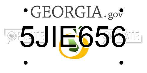 5JIE656 Georgia License Plate