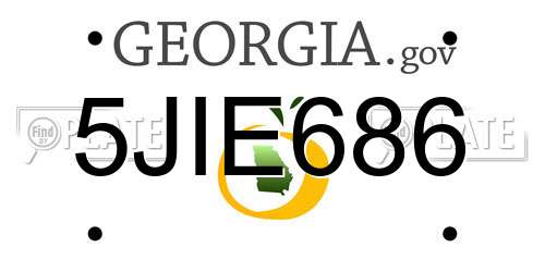 5JIE686 Georgia License Plate