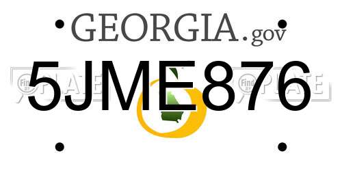 5JME876 Georgia License Plate
