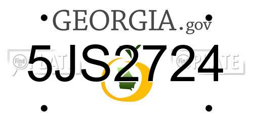 5JS2724 Georgia License Plate