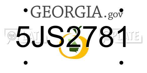 5JS2781 Georgia License Plate