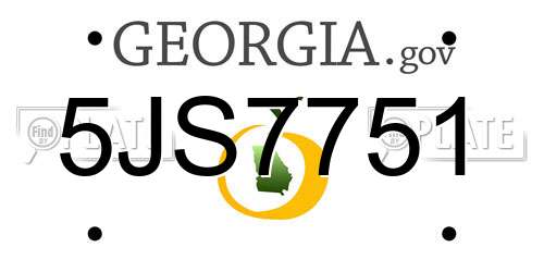 5JS7751 Georgia License Plate