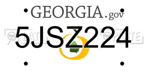 5JSZ224 Georgia License Plate