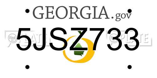 5JSZ733 Georgia License Plate