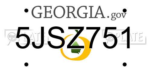 5JSZ751 Georgia License Plate