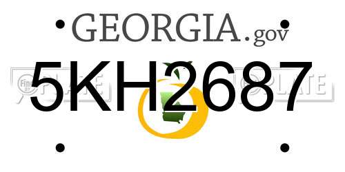 5KH2687 Georgia License Plate
