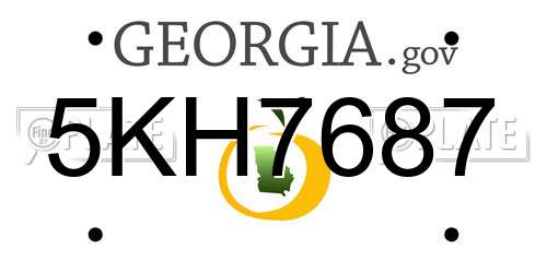 5KH7687 Georgia License Plate