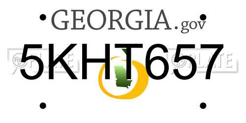 5KHT657 Georgia License Plate