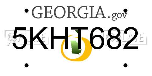 5KHT682 Georgia License Plate