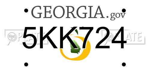 5KK724 Georgia License Plate