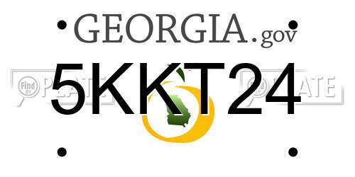 5KKT24 Georgia License Plate
