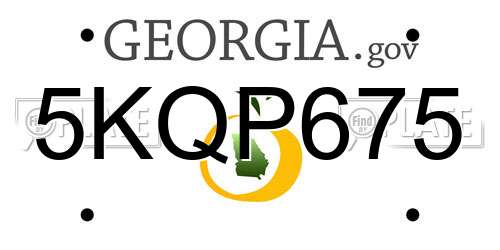 5KQP675 Georgia License Plate