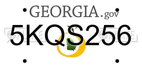 5KQS256 Georgia License Plate