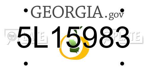 5L15983 Georgia License Plate