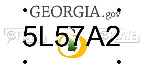 5L57A2 Georgia License Plate